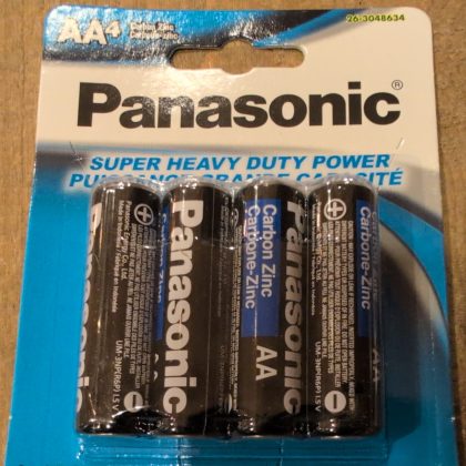 Four "AA" Alkaline Battery