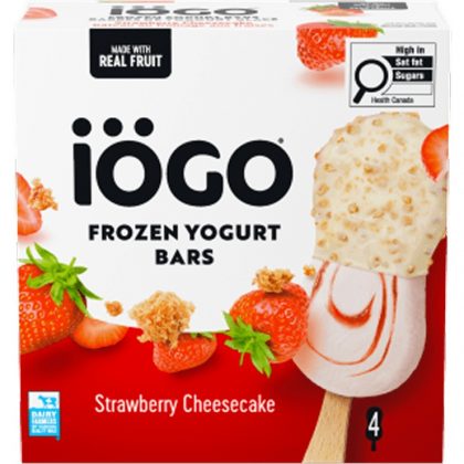 iÖGO® Frozen Yogurt Bars Strawberry Cheesecake