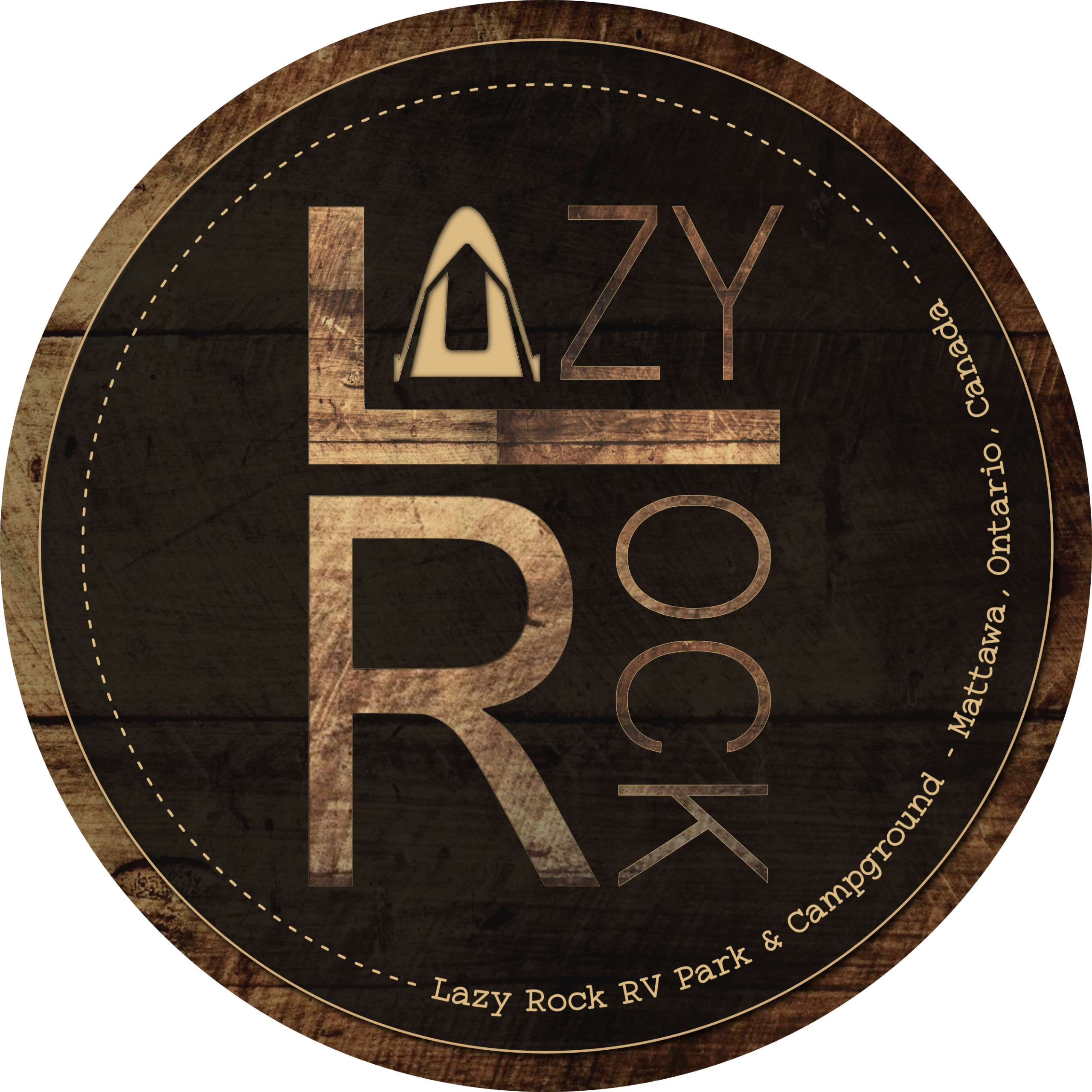 Rustic Wood Logo Bumper Sticker